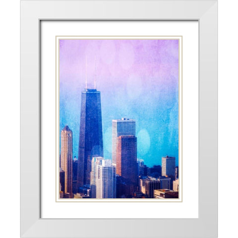 Chi Town I White Modern Wood Framed Art Print with Double Matting by Quintero, Sonja