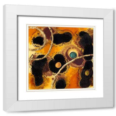 Meteor Shower I White Modern Wood Framed Art Print with Double Matting by Ludwig, Alicia