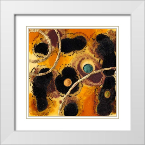 Meteor Shower I White Modern Wood Framed Art Print with Double Matting by Ludwig, Alicia