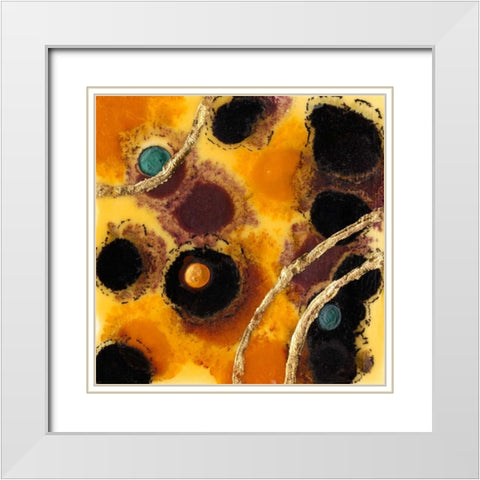 Meteor Shower II White Modern Wood Framed Art Print with Double Matting by Ludwig, Alicia