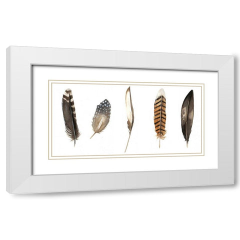 Red Rock Feathers II White Modern Wood Framed Art Print with Double Matting by Popp, Grace