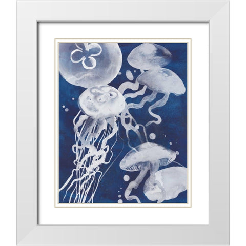 Swarm I White Modern Wood Framed Art Print with Double Matting by Popp, Grace