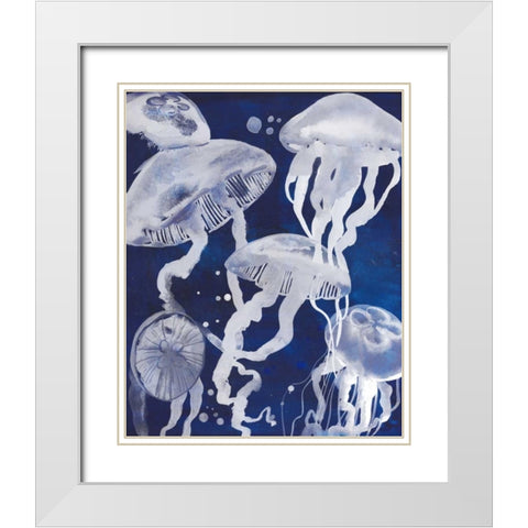 Swarm II White Modern Wood Framed Art Print with Double Matting by Popp, Grace