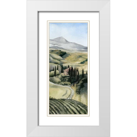 Watercolor Tuscany I White Modern Wood Framed Art Print with Double Matting by Popp, Grace