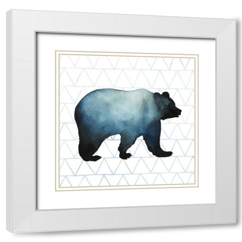 Animal Silhouettes I White Modern Wood Framed Art Print with Double Matting by Popp, Grace