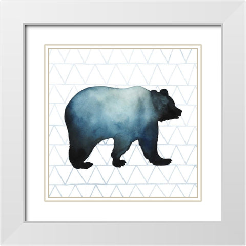 Animal Silhouettes I White Modern Wood Framed Art Print with Double Matting by Popp, Grace