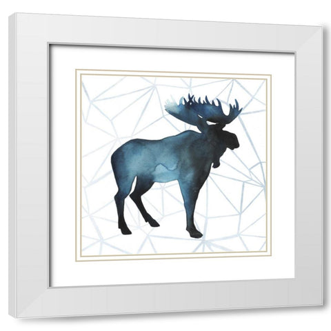Animal Silhouettes III White Modern Wood Framed Art Print with Double Matting by Popp, Grace