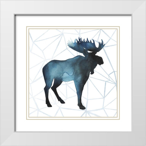 Animal Silhouettes III White Modern Wood Framed Art Print with Double Matting by Popp, Grace