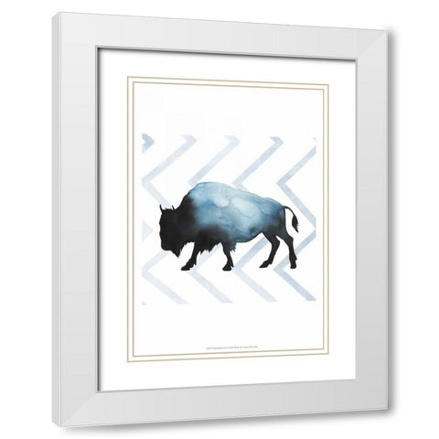 Animal Silhouettes IV White Modern Wood Framed Art Print with Double Matting by Popp, Grace