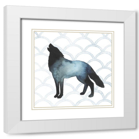 Animal Silhouettes V White Modern Wood Framed Art Print with Double Matting by Popp, Grace