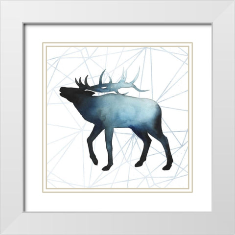 Animal Silhouettes VI White Modern Wood Framed Art Print with Double Matting by Popp, Grace