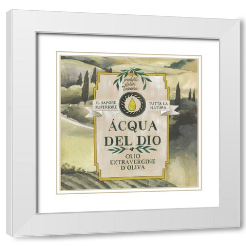 Olive Oil Labels I White Modern Wood Framed Art Print with Double Matting by Popp, Grace