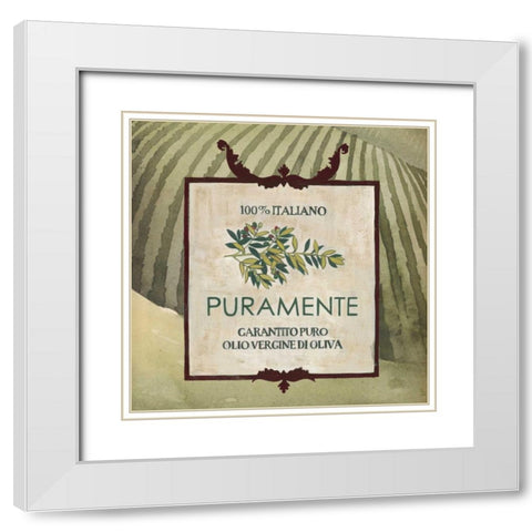 Olive Oil Labels III White Modern Wood Framed Art Print with Double Matting by Popp, Grace