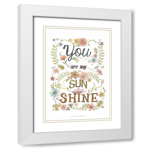 Sweet Sayings I White Modern Wood Framed Art Print with Double Matting by Vess, June Erica