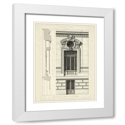 Custom Motifs Historiques II White Modern Wood Framed Art Print with Double Matting by Unknown