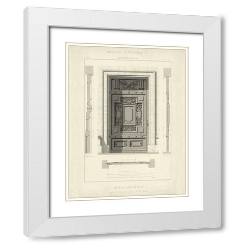 Custom Motifs Historiques IV White Modern Wood Framed Art Print with Double Matting by Unknown
