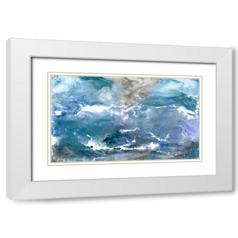 Glacial View White Modern Wood Framed Art Print with Double Matting by Ilosky, Pam
