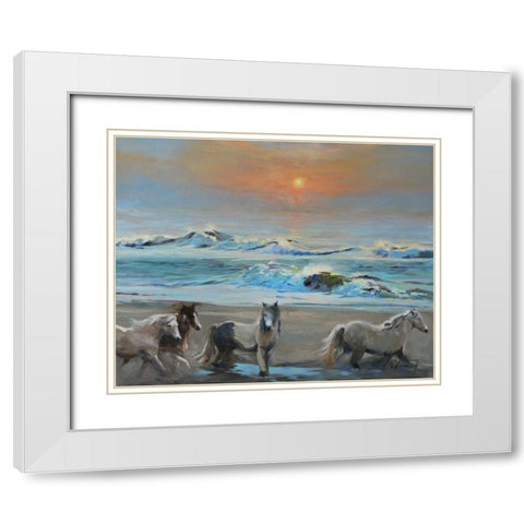 Dawn Passage White Modern Wood Framed Art Print with Double Matting by Larivey, Chuck