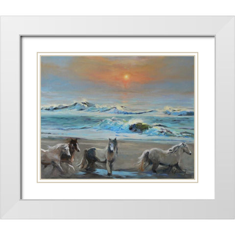 Dawn Passage White Modern Wood Framed Art Print with Double Matting by Larivey, Chuck