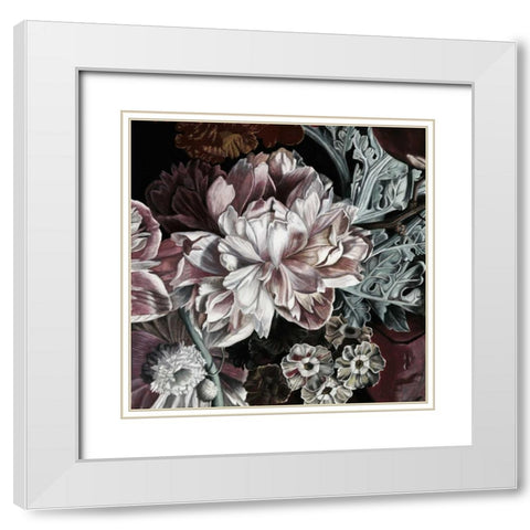 Marsala Bouquet I White Modern Wood Framed Art Print with Double Matting by McCavitt, Naomi