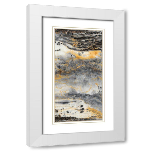 Granite II White Modern Wood Framed Art Print with Double Matting by Hambly, Anna