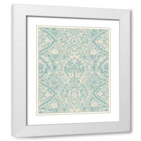 Baroque Tapestry in Spa I White Modern Wood Framed Art Print with Double Matting by Vision Studio