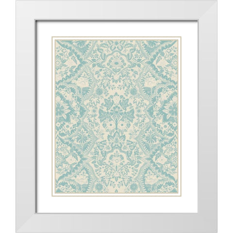 Baroque Tapestry in Spa I White Modern Wood Framed Art Print with Double Matting by Vision Studio