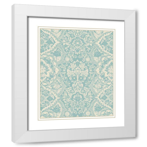 Baroque Tapestry in Spa II White Modern Wood Framed Art Print with Double Matting by Vision Studio