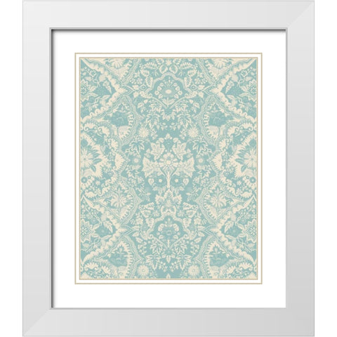 Baroque Tapestry in Spa II White Modern Wood Framed Art Print with Double Matting by Vision Studio