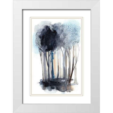 Tranquil Coppice II White Modern Wood Framed Art Print with Double Matting by Popp, Grace
