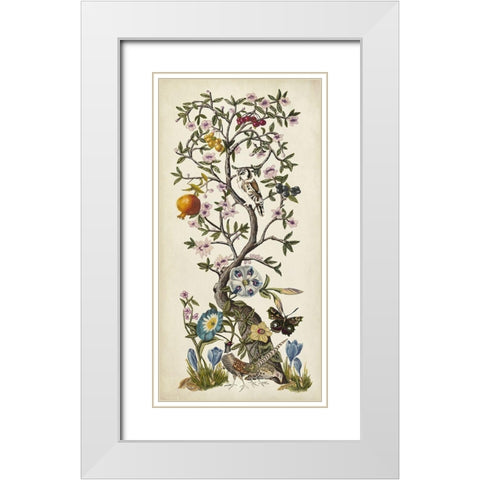 Custom Chinoiserie Natura I (ASH) White Modern Wood Framed Art Print with Double Matting by McCavitt, Naomi