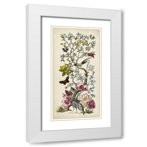 Custom Chinoiserie Natura II (ASH) White Modern Wood Framed Art Print with Double Matting by McCavitt, Naomi