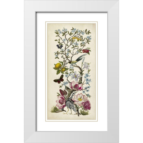 Custom Chinoiserie Natura II (ASH) White Modern Wood Framed Art Print with Double Matting by McCavitt, Naomi
