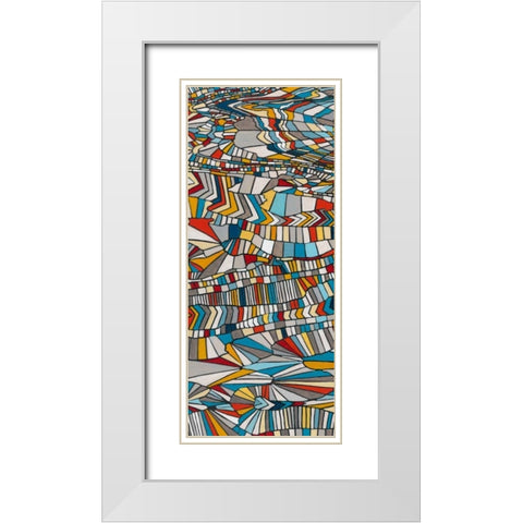 Primary Grain I White Modern Wood Framed Art Print with Double Matting by Galapon, Nikki