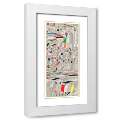 Hifi Grain II White Modern Wood Framed Art Print with Double Matting by Galapon, Nikki