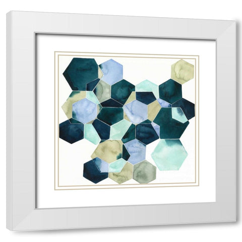 Crystallize II White Modern Wood Framed Art Print with Double Matting by Popp, Grace