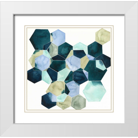 Crystallize II White Modern Wood Framed Art Print with Double Matting by Popp, Grace