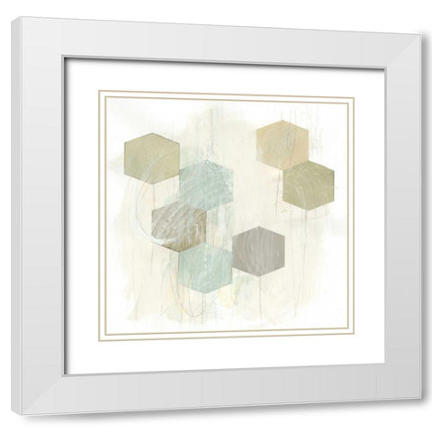 Honeycomb Reaction I White Modern Wood Framed Art Print with Double Matting by Vess, June Erica