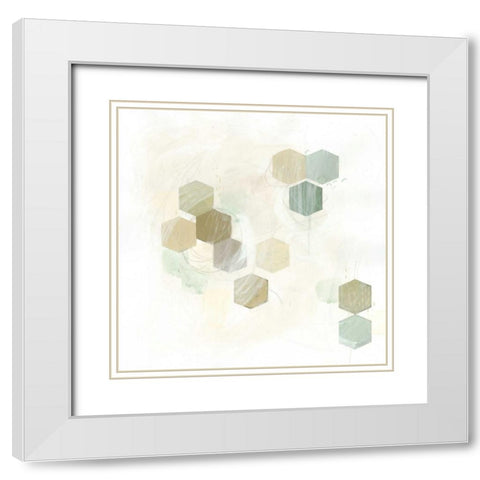 Honeycomb Reaction II White Modern Wood Framed Art Print with Double Matting by Vess, June Erica