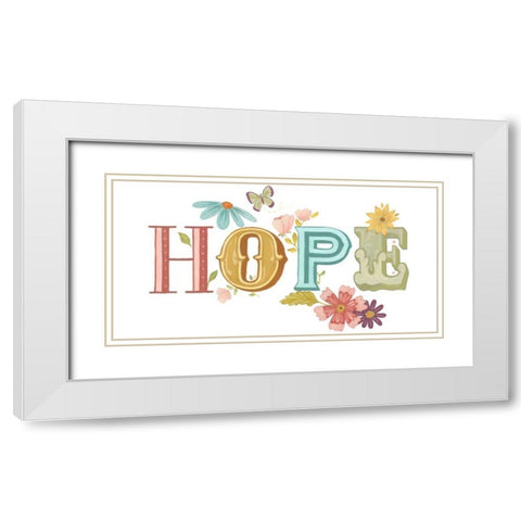 Beautiful Words II White Modern Wood Framed Art Print with Double Matting by Vess, June Erica