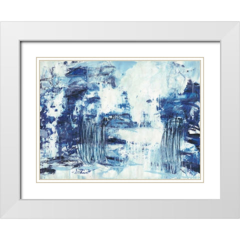 Ocean Impulse White Modern Wood Framed Art Print with Double Matting by Fuchs, Jodi