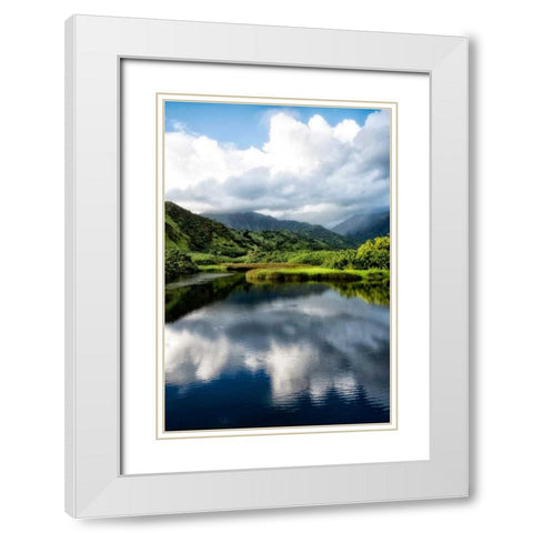 Cloud Reflections II White Modern Wood Framed Art Print with Double Matting by Head, Danny