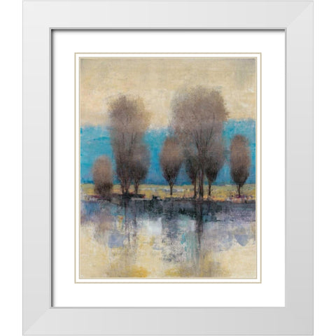 On the Horizon I White Modern Wood Framed Art Print with Double Matting by OToole, Tim