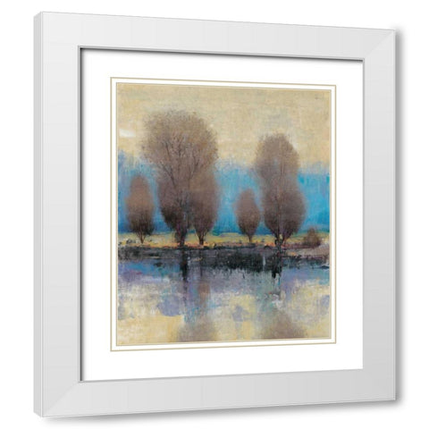 On the Horizon II White Modern Wood Framed Art Print with Double Matting by OToole, Tim