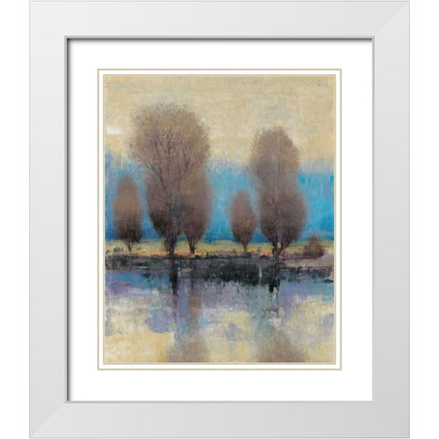On the Horizon II White Modern Wood Framed Art Print with Double Matting by OToole, Tim