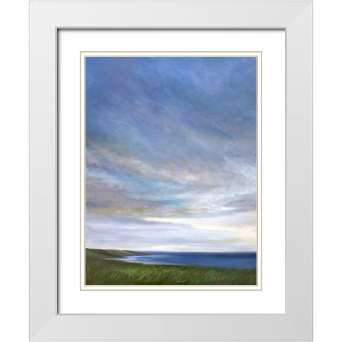 Coastal Clouds Diptych I White Modern Wood Framed Art Print with Double Matting by Finch, Sheila
