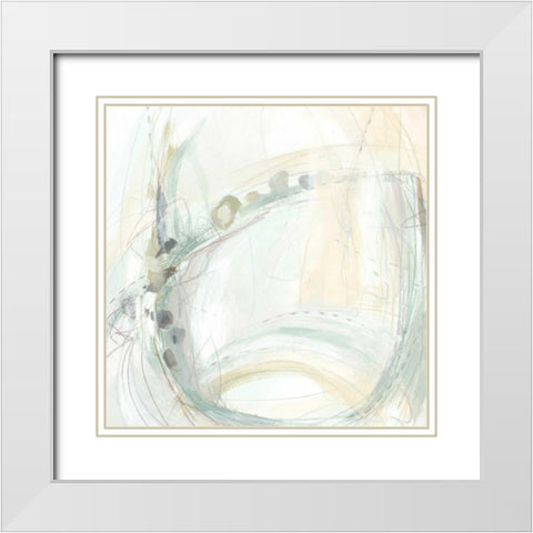 Conjecture II White Modern Wood Framed Art Print with Double Matting by Vess, June Erica