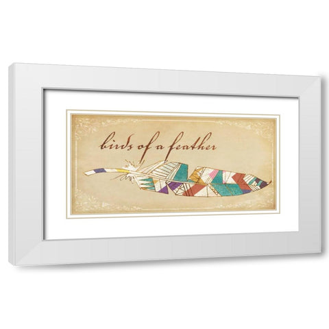 Birds of a Feather I White Modern Wood Framed Art Print with Double Matting by Fagalde, Jarman