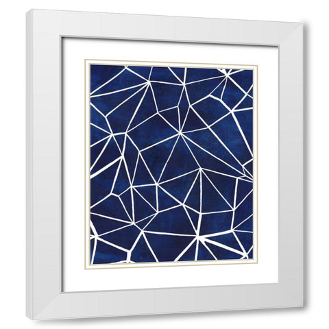 Indigo Pattern III White Modern Wood Framed Art Print with Double Matting by Popp, Grace