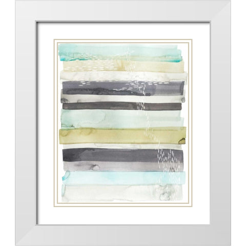Wavelet I White Modern Wood Framed Art Print with Double Matting by Popp, Grace